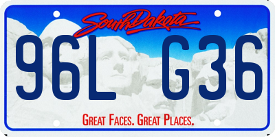 SD license plate 96LG36