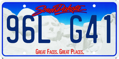 SD license plate 96LG41