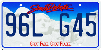 SD license plate 96LG45