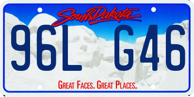 SD license plate 96LG46