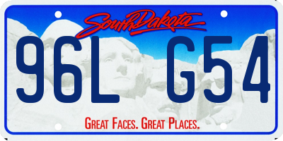 SD license plate 96LG54