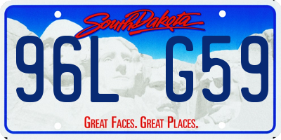 SD license plate 96LG59