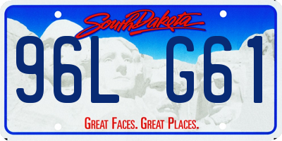 SD license plate 96LG61