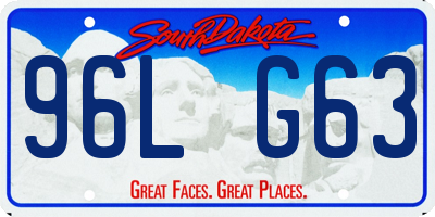 SD license plate 96LG63