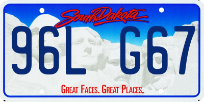 SD license plate 96LG67