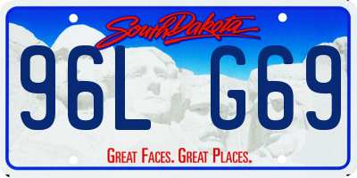 SD license plate 96LG69