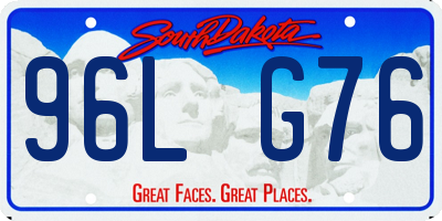 SD license plate 96LG76