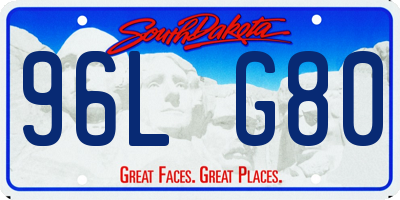 SD license plate 96LG80