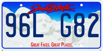SD license plate 96LG82