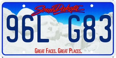 SD license plate 96LG83