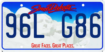 SD license plate 96LG86