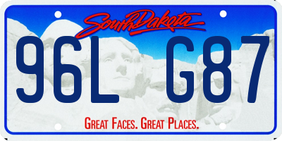 SD license plate 96LG87