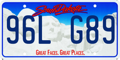 SD license plate 96LG89