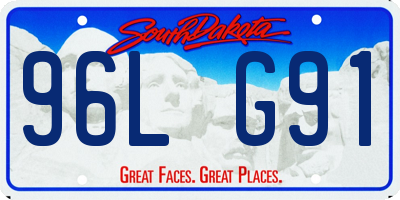 SD license plate 96LG91