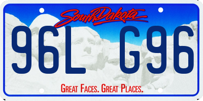 SD license plate 96LG96
