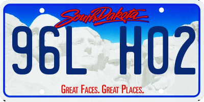 SD license plate 96LH02