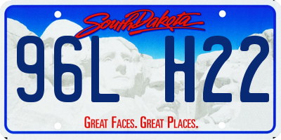 SD license plate 96LH22
