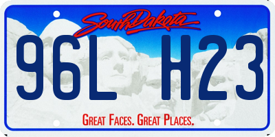 SD license plate 96LH23