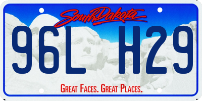 SD license plate 96LH29
