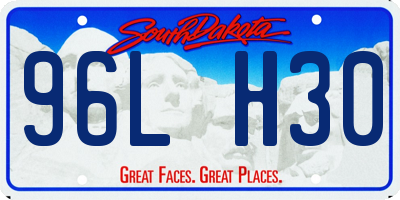 SD license plate 96LH30