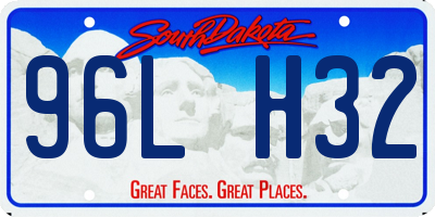 SD license plate 96LH32