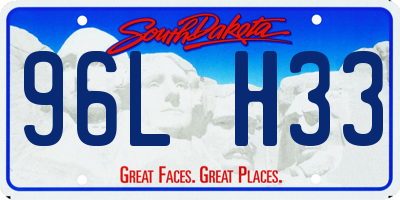 SD license plate 96LH33