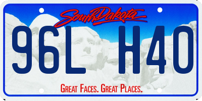 SD license plate 96LH40