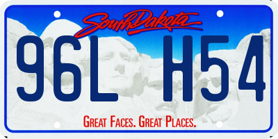 SD license plate 96LH54