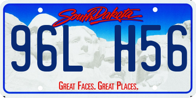 SD license plate 96LH56