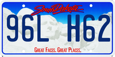SD license plate 96LH62
