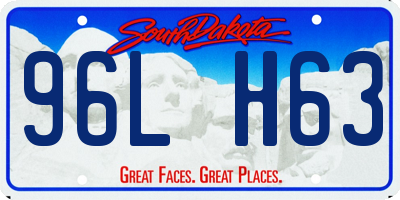 SD license plate 96LH63