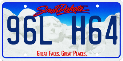 SD license plate 96LH64
