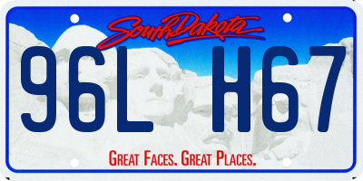 SD license plate 96LH67