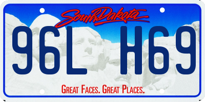 SD license plate 96LH69