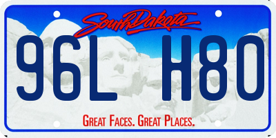 SD license plate 96LH80