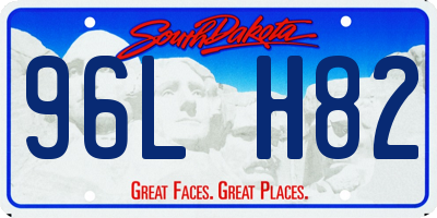 SD license plate 96LH82
