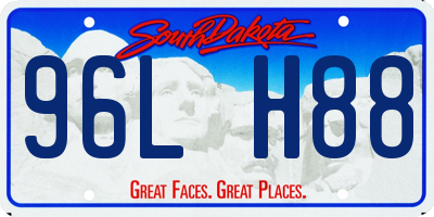 SD license plate 96LH88