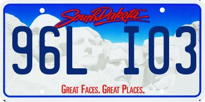 SD license plate 96LI03