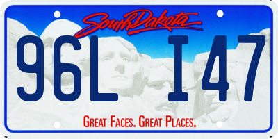 SD license plate 96LI47