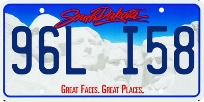 SD license plate 96LI58
