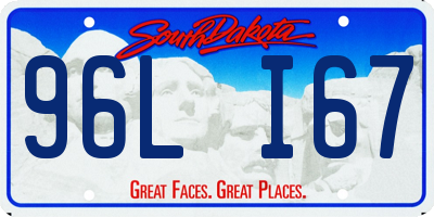 SD license plate 96LI67