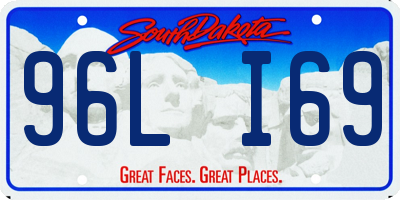 SD license plate 96LI69