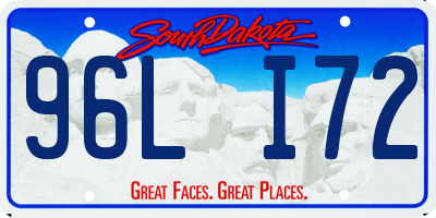 SD license plate 96LI72