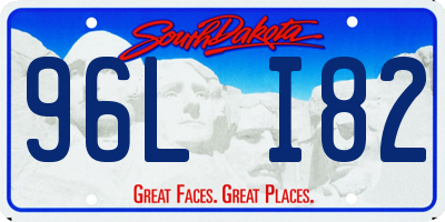 SD license plate 96LI82