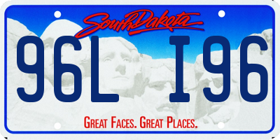 SD license plate 96LI96