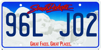 SD license plate 96LJ02