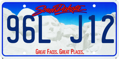 SD license plate 96LJ12