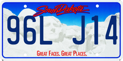SD license plate 96LJ14