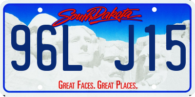 SD license plate 96LJ15