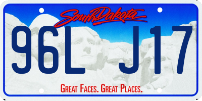 SD license plate 96LJ17